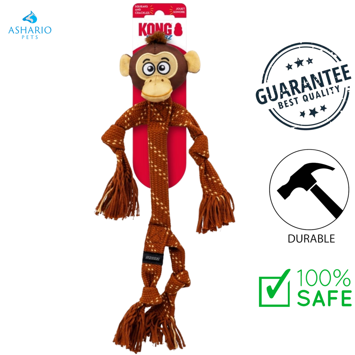KONG - Scrubz Safari Monkey Dog Toy