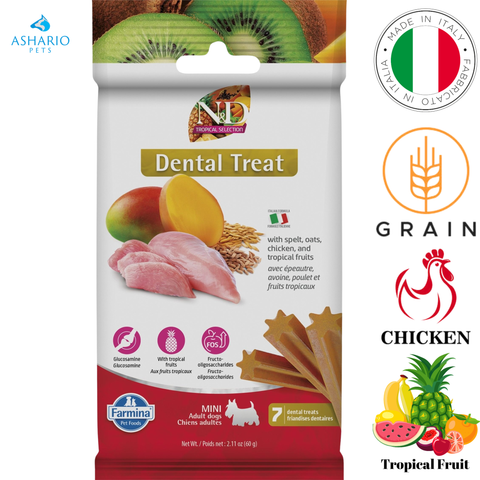 Farmina - Tropical Selection Chicken & Tropical Fruits Adult Mini Dental Dog Treats