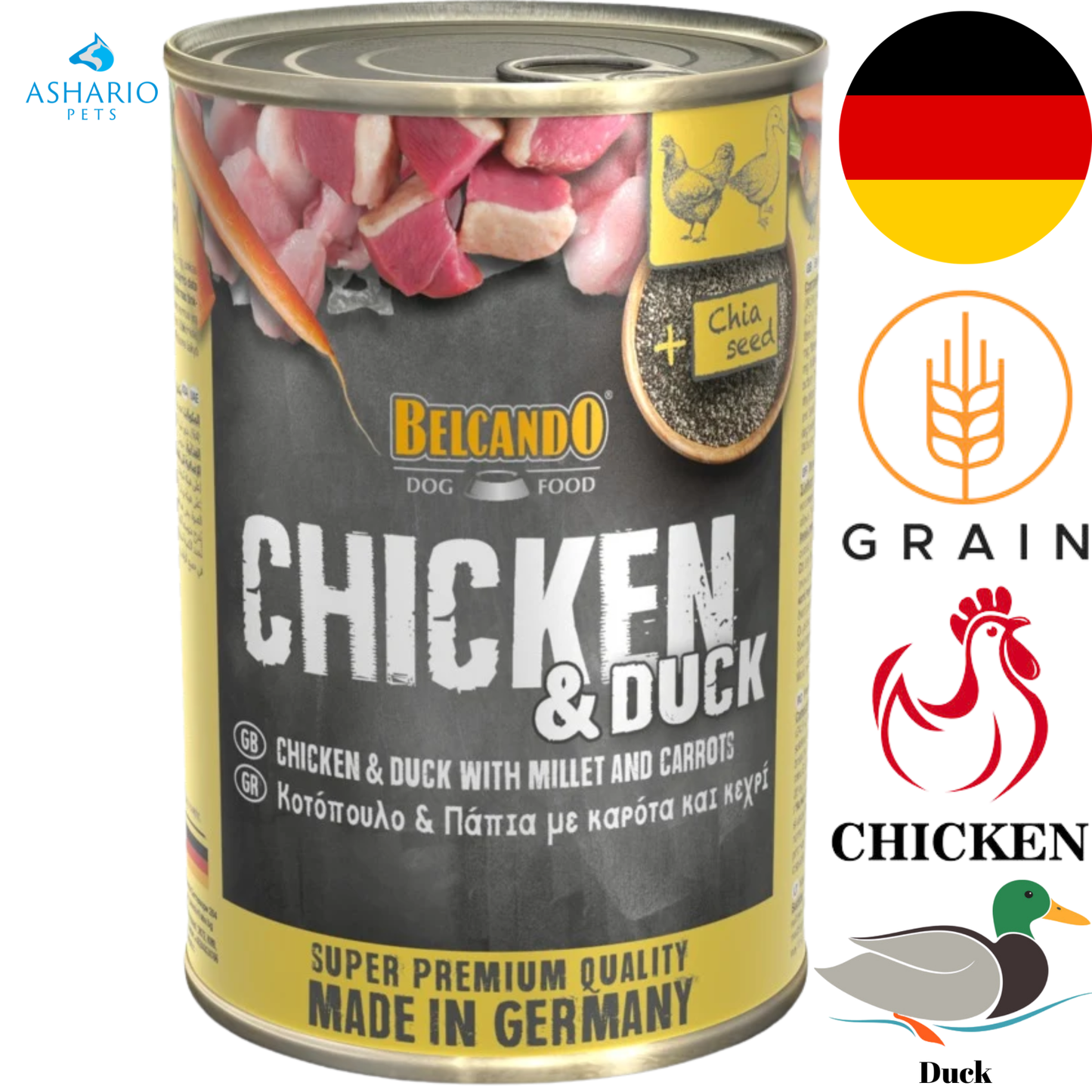 Belcando - Chicken & Duck With Millet & Carrots Canned Dog Food