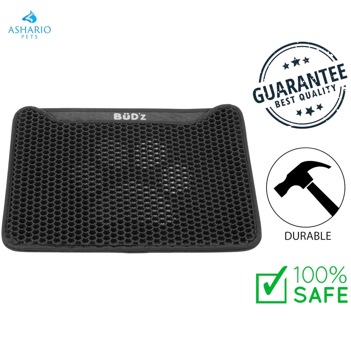 BuD'z - Paw Print Double Layer Litter Mat