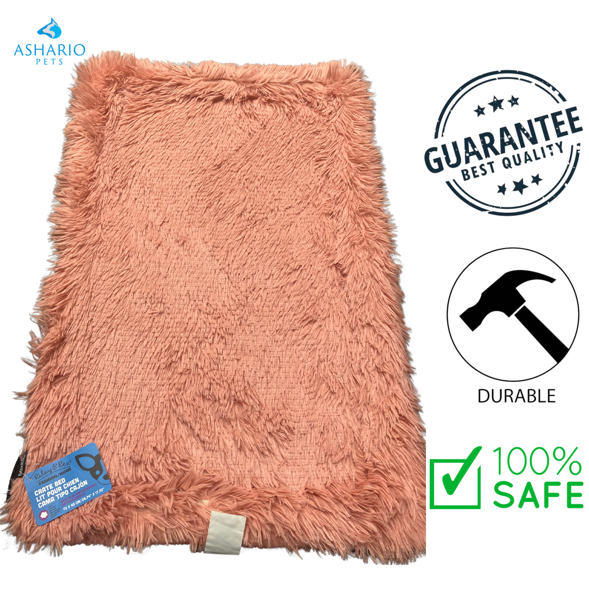 Riley & Rex - Removable Stuffing Non-Slip Flat Bed - 29 Inch