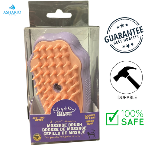 Riley & Rex - 3 In 1 Steamy Spray Massage Grooming Brush