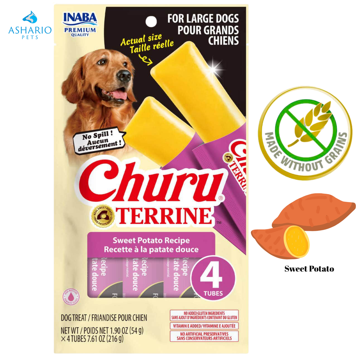 Inaba - Churu Terrine Sweet Potato Recipe Large Breed Dog Treats
