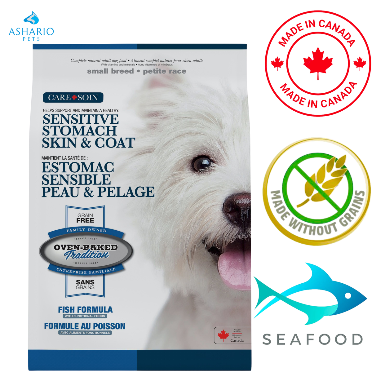 Oven-Baked Tradition - Skin & Stomach Grain Free Small Breed Fish Dry Dog Food