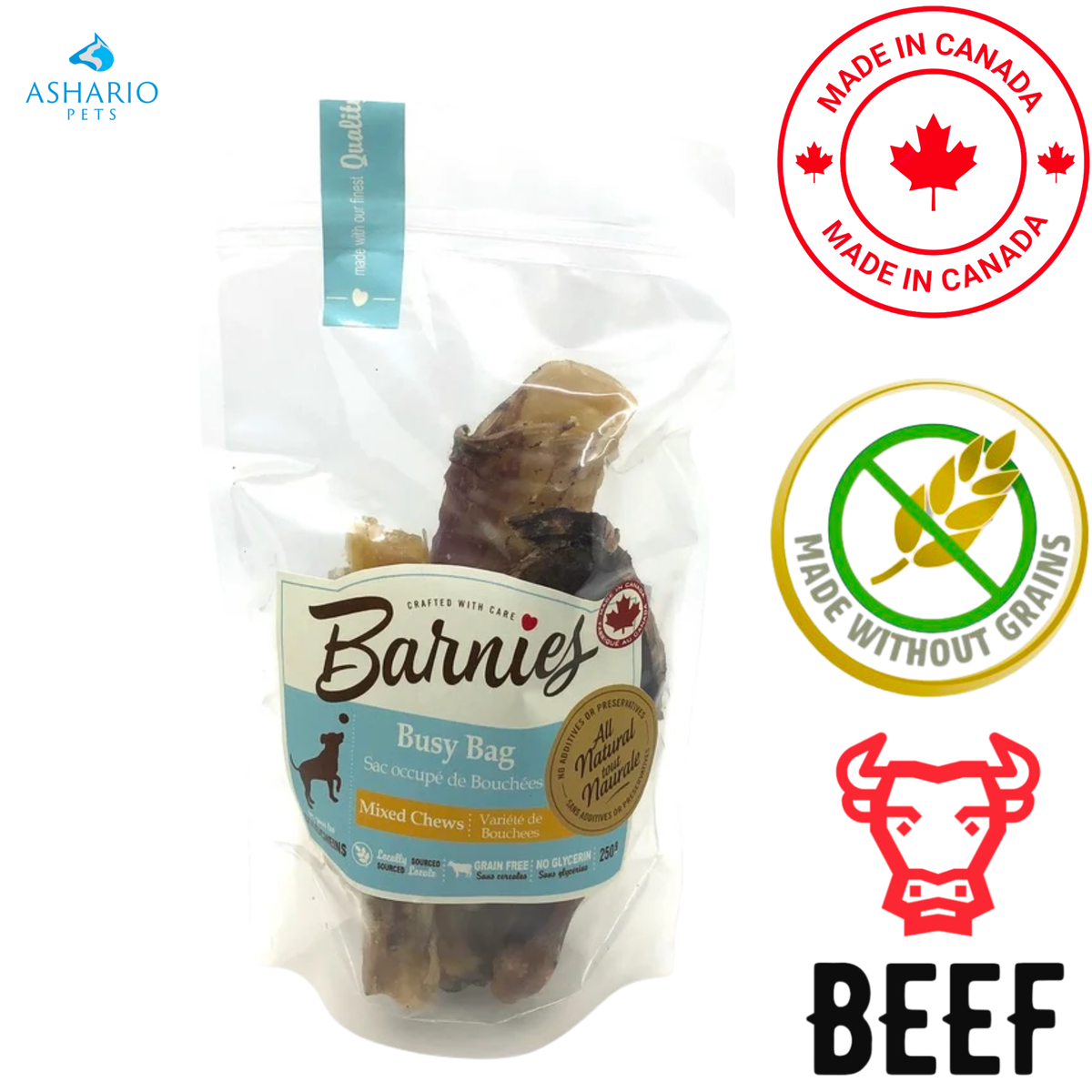 Barnies - Busy Bag Mixed Chews Dog Treats