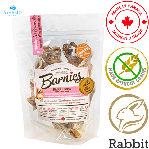 Barnies - Rabbit Ears Dehydrated Dog Treats