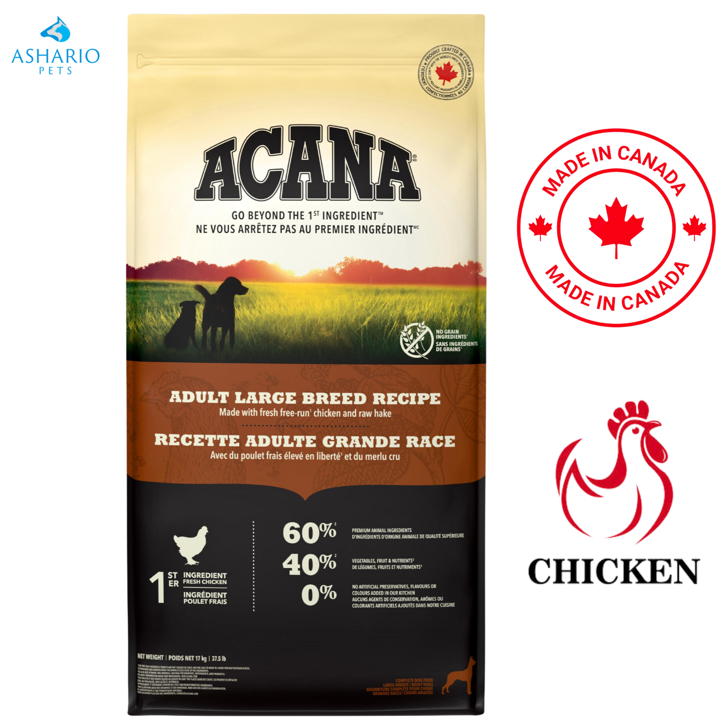Acana - Croquettes au poulet pour chiens adultes de grande race