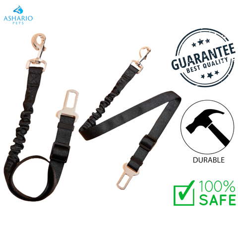 Ashario Pets - “SafeRide”伸缩式汽车牵引带 - 大号