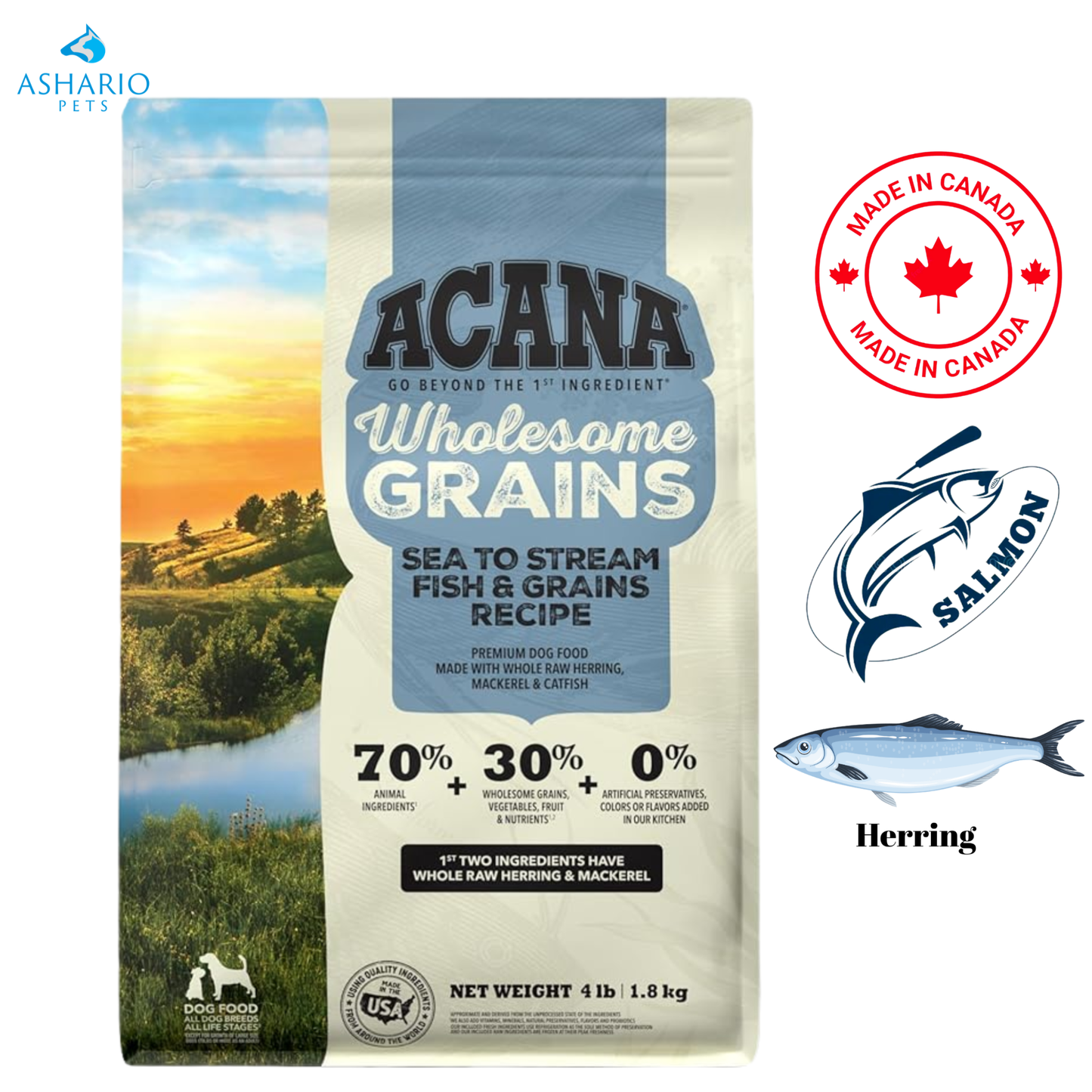 Acana - Croquettes pour chiens Healthy Grains Sea To Stream