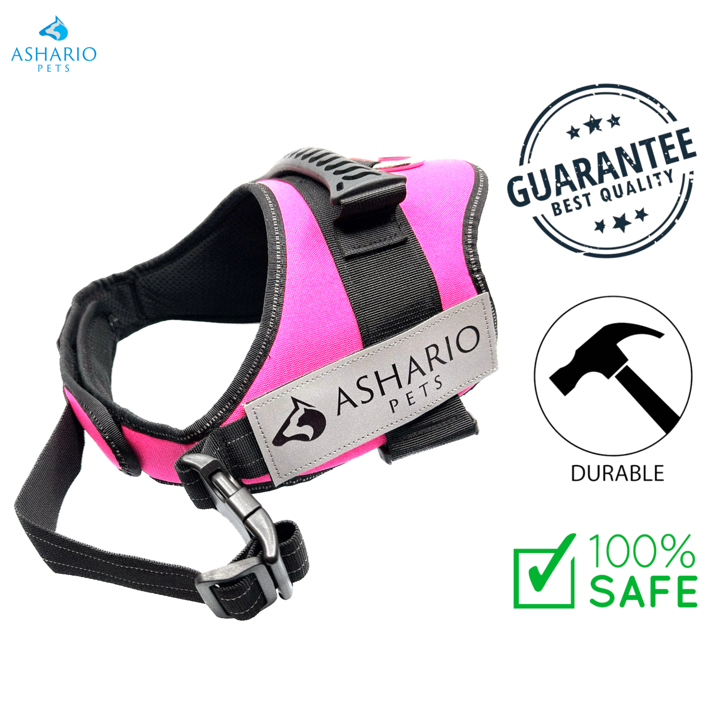 Harnais réfléchissant anti-traction « TactiHarness » Ashario Pets M