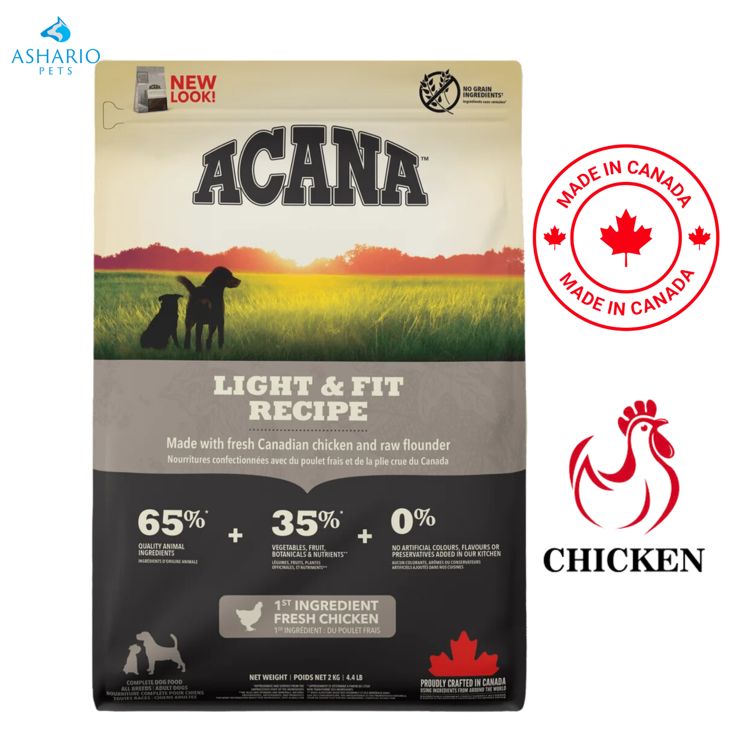 Acana - Croquettes pour chiens Light &amp; Fit au poulet