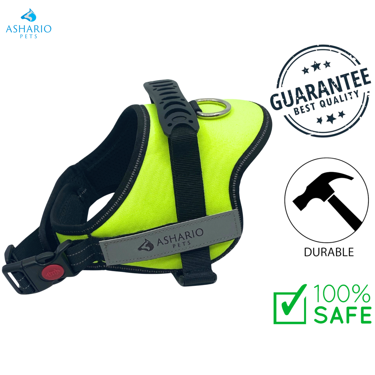 Harnais réfléchissant anti-traction « TactiHarness » d'Ashario Pets - S