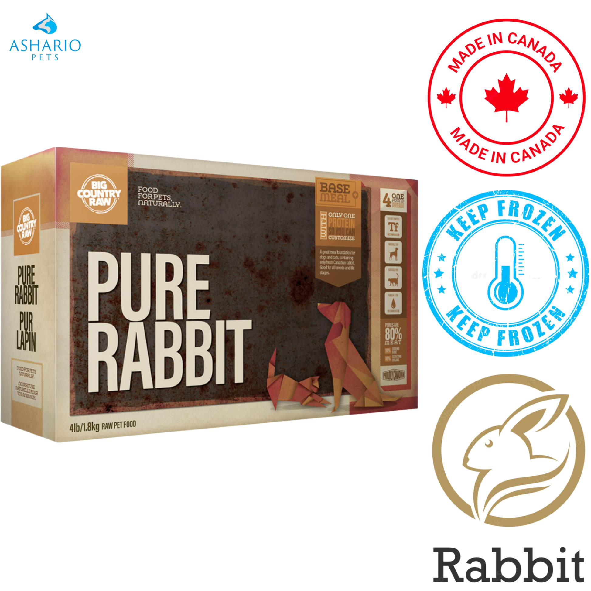 Big Country Raw - Pure Rabbit Carton — main