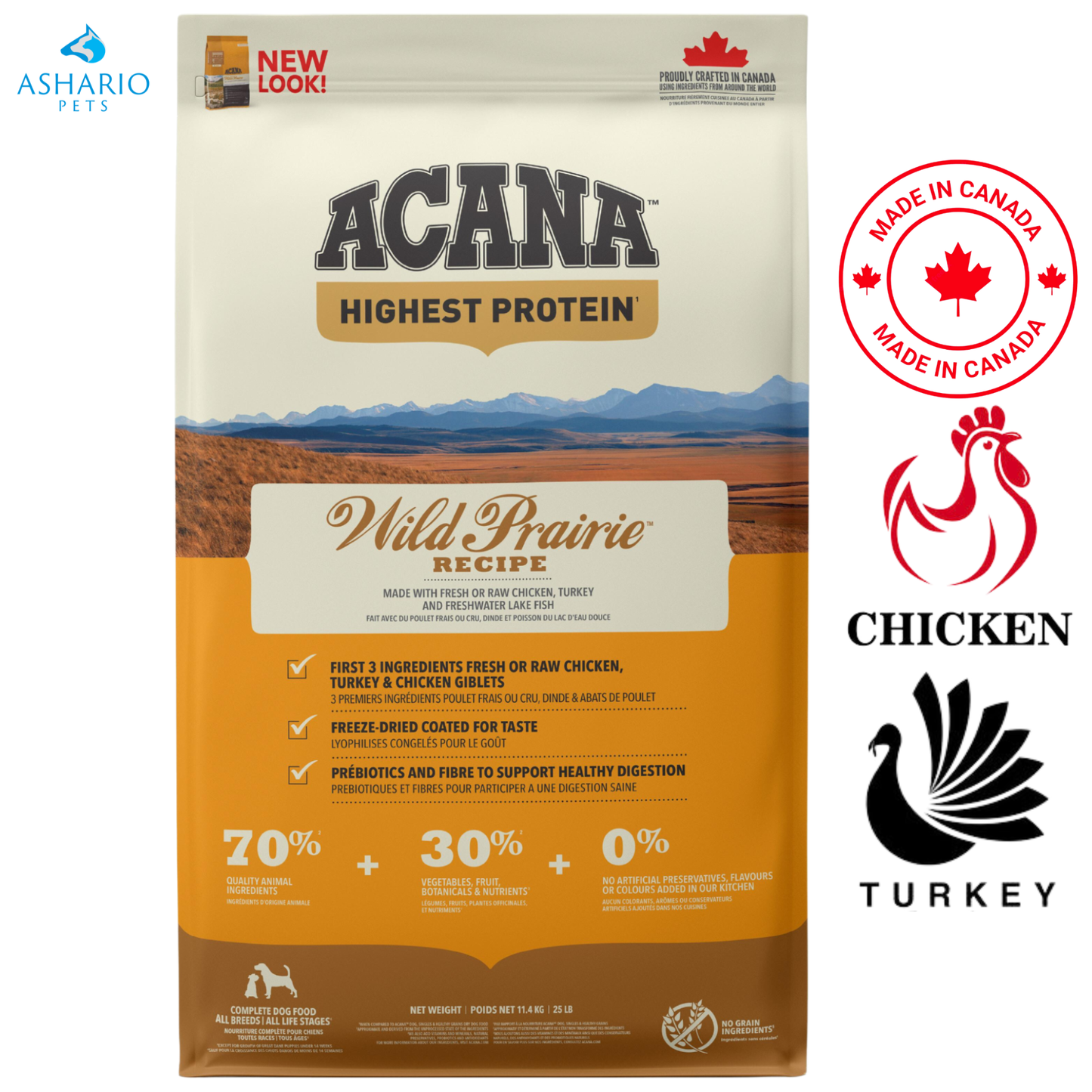 Acana - Croquettes pour chiens adultes Wild Prairie
