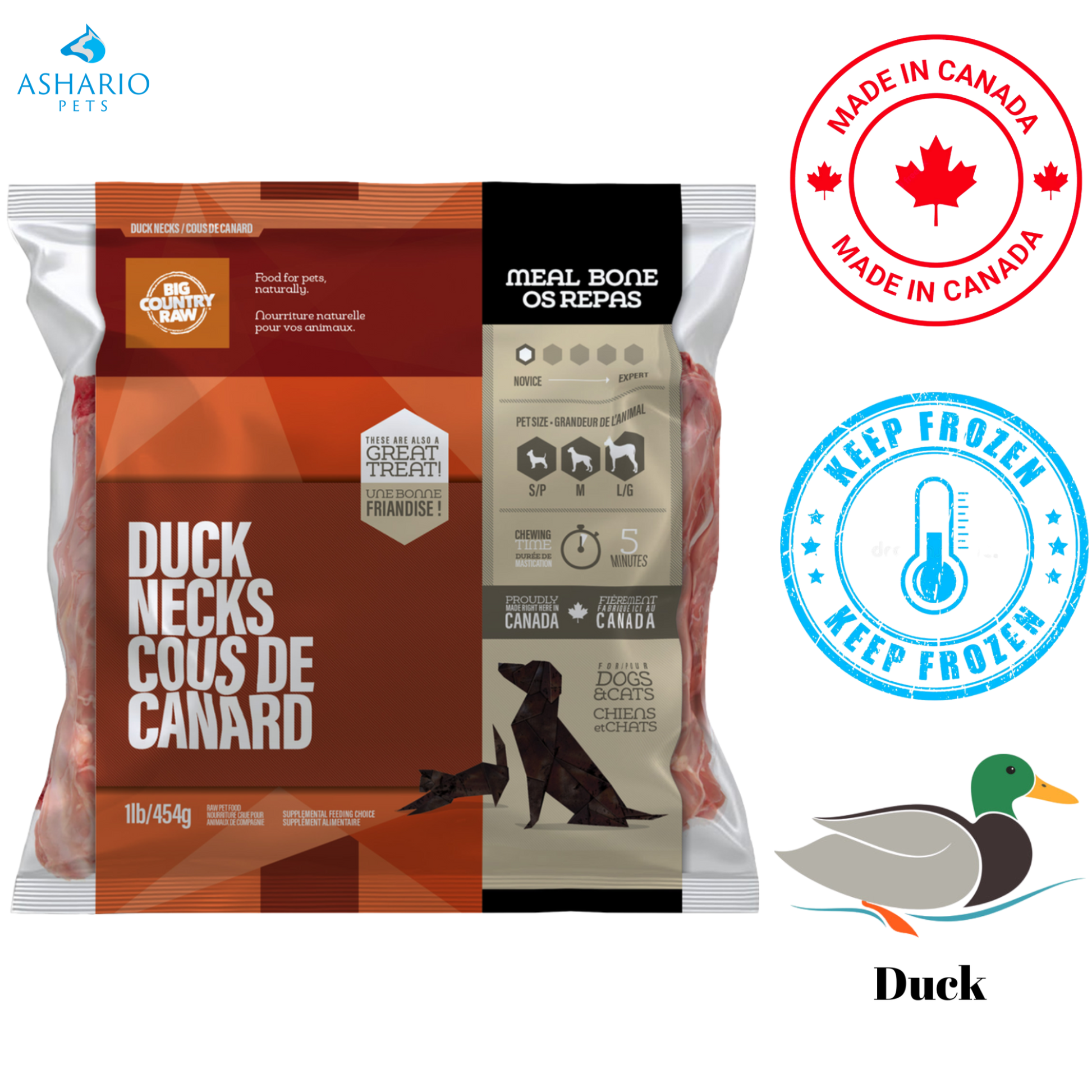 Big Country Raw - Bag Of Duck Necks Dog Treats — main