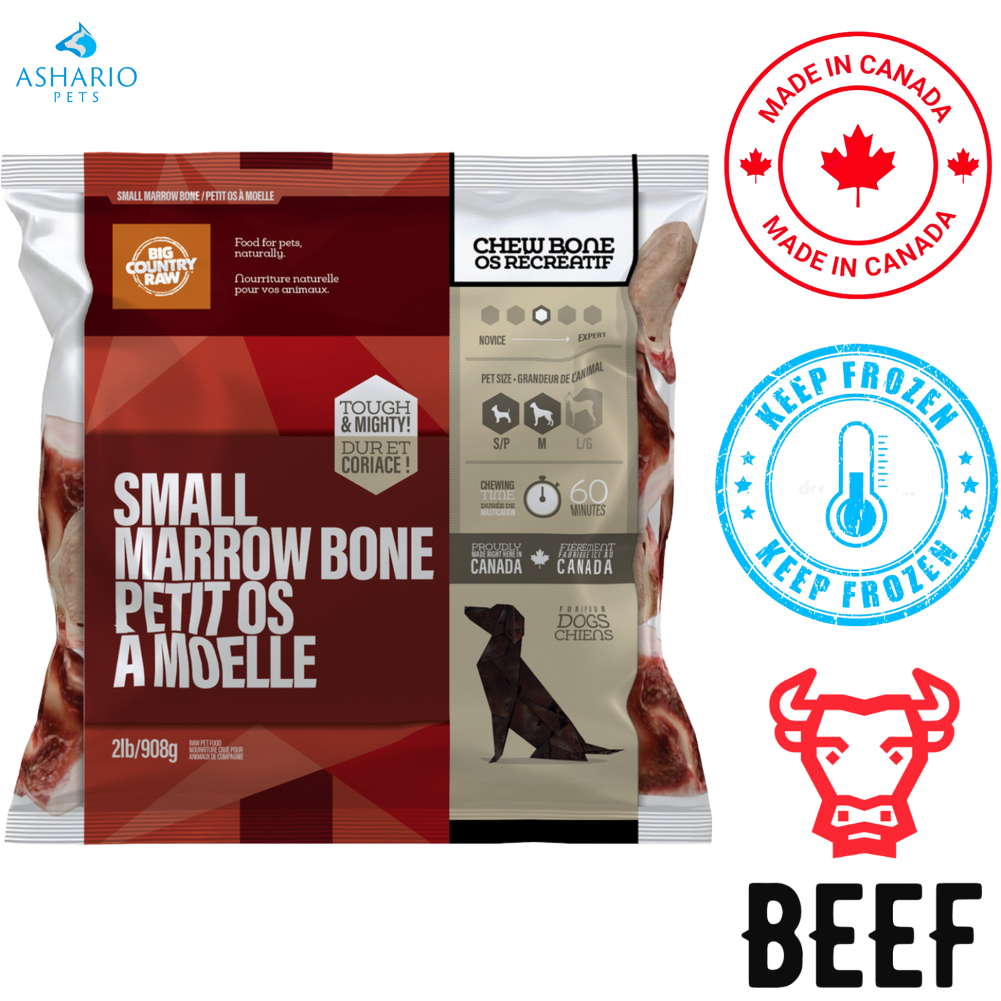 Big Country Raw - Bag Of Marrow Bones Dog Treats
