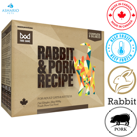 Big Country Raw - Fare Game Rabbit & Pork Raw Cat Food
