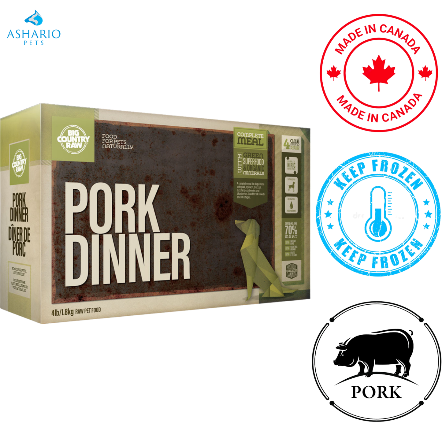 Big Country Raw - Pork Dinner Carton Raw Dog Food — main