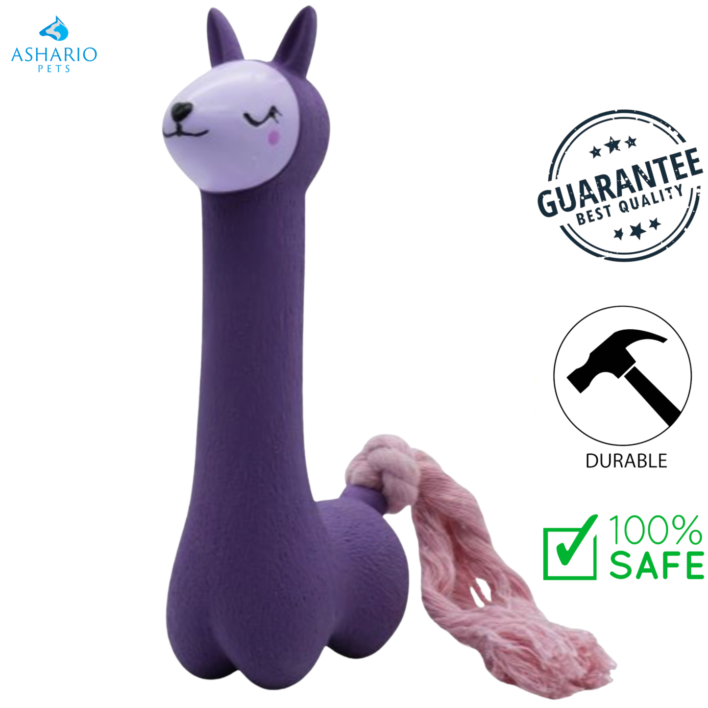 BuD'z - Latex Squeaker Lama With Tail Dog Toy — main
