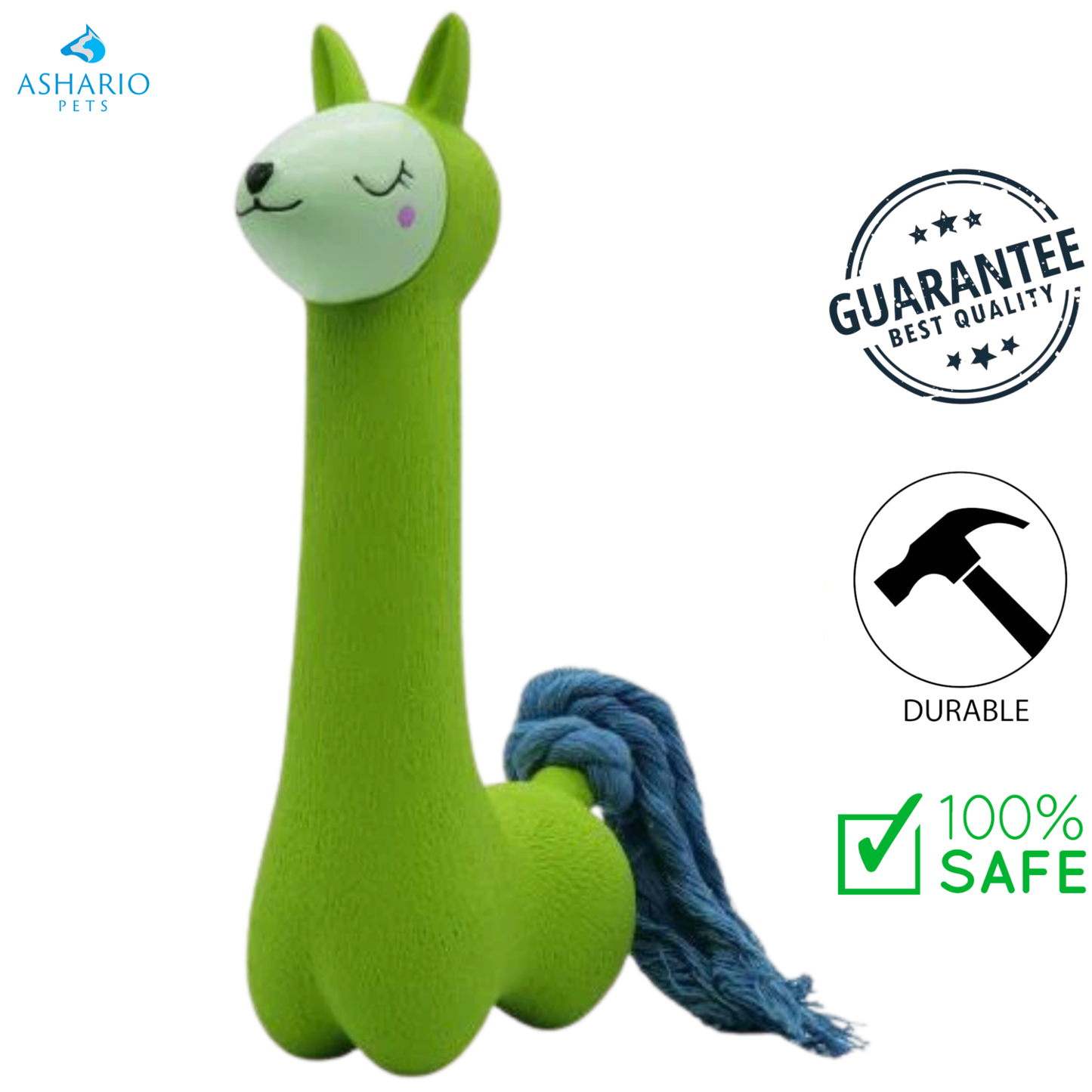 BuD'z - Latex Squeaker Lama With Tail Dog Toy — view 4