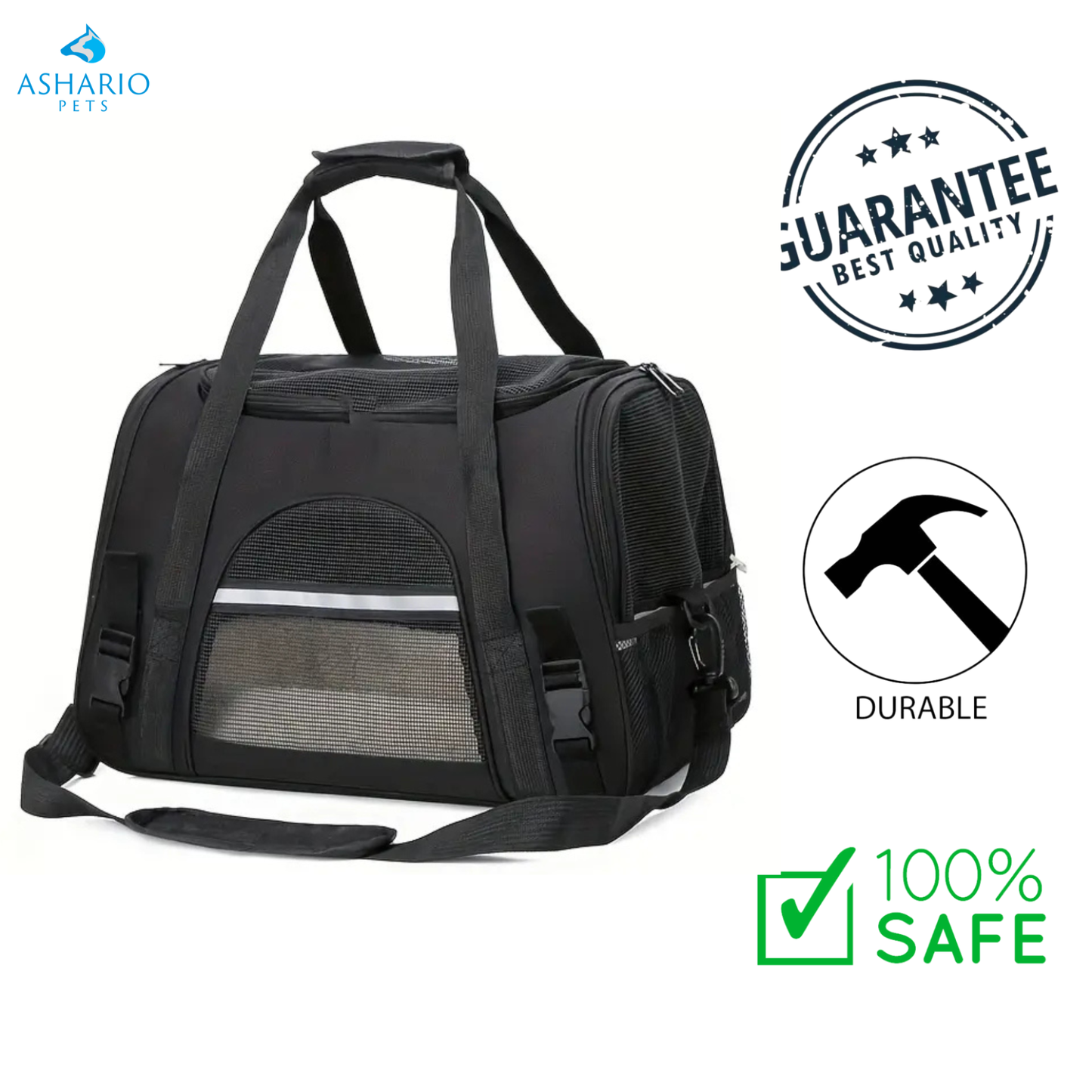 Ashario Pets - Ultra Comfort Portable Pet Travel Carrier Bag
