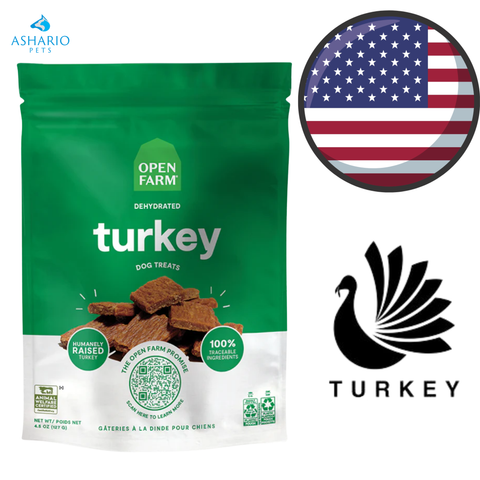 Open Farm - Friandises pour chiens à la dinde déshydratée - 4,5 oz