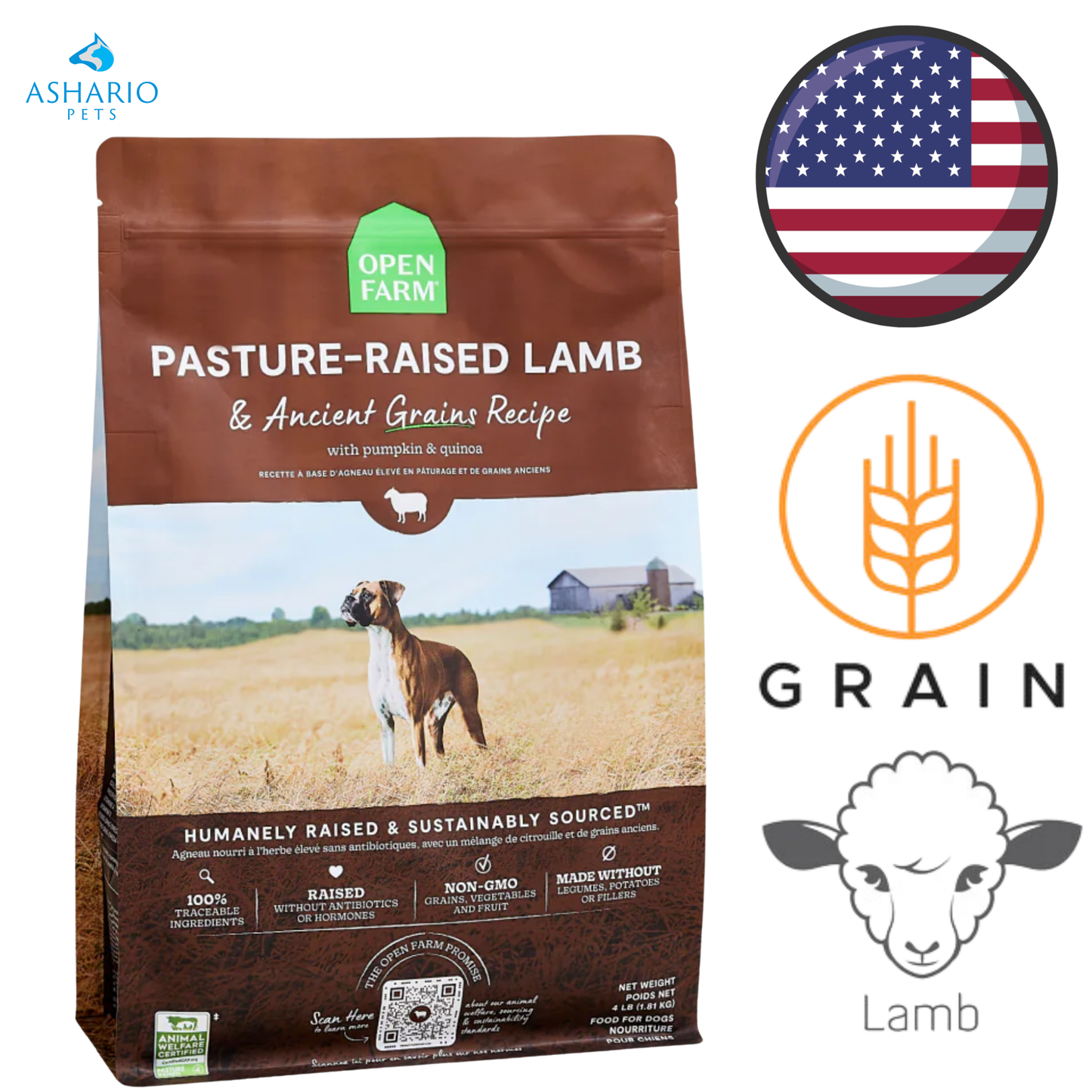 Open Farm - Pasture-Raised Lamb & Ancient Grains Dry Dog Food — main