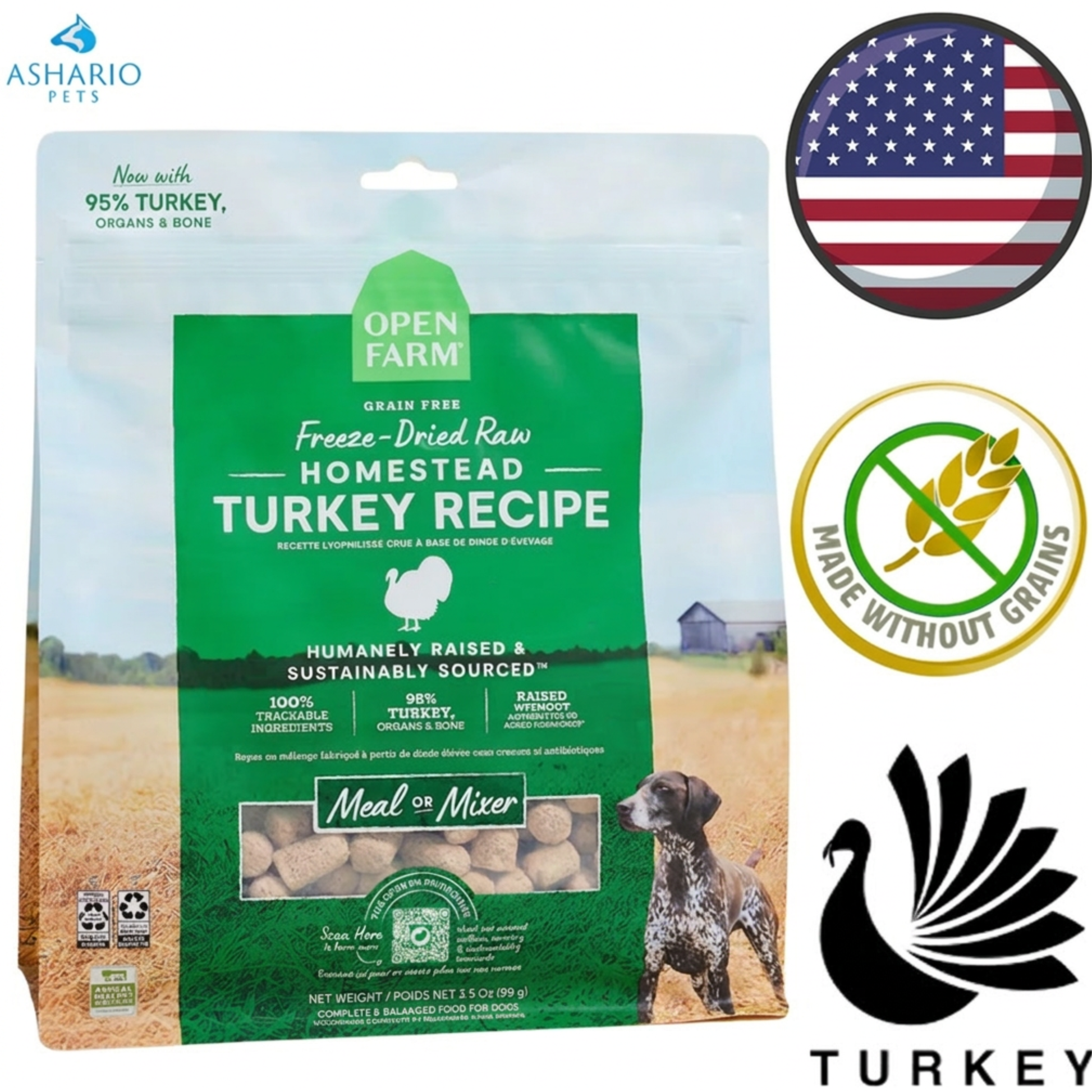 Open Farm - Grain Free Homestead Turkey Freeze Dried Dog Food — main