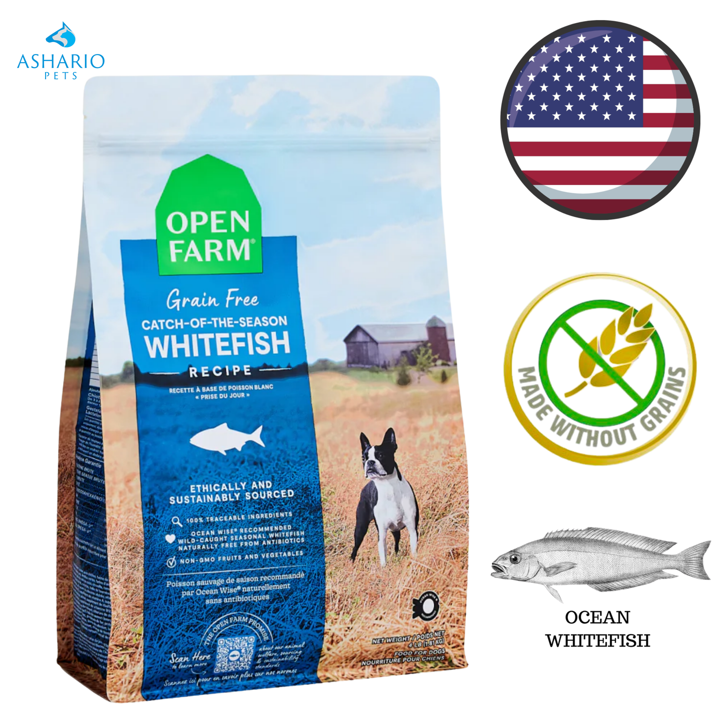 Open Farm - Grain Free Catch Of The Season Whitefish Dry Dog Food — main
