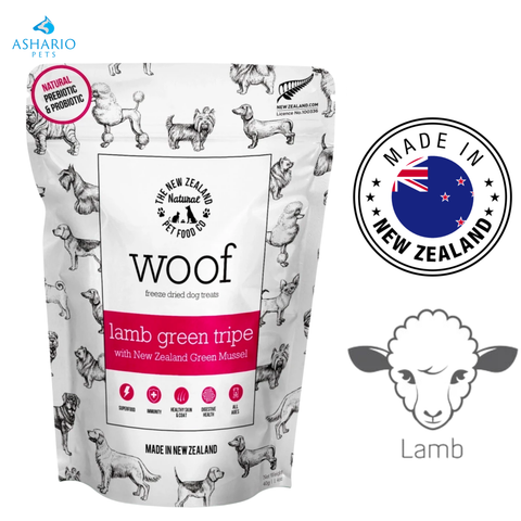 NZPF Woof - 羊绿肚配绿唇贻贝冻干狗零食 - 40克