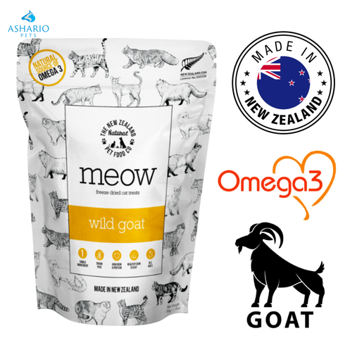 NZPF Meow – Friandises pour chats à base de chèvre sauvage lyophilisée – 50 grammes