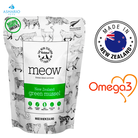 NZPF Meow – Friandises lyophilisées pour chats aux moules à lèvres vertes – 50 grammes