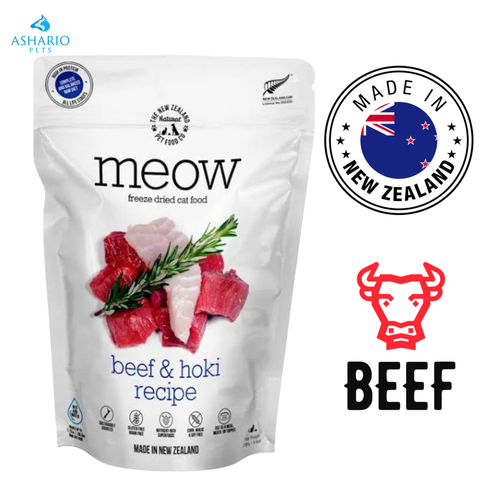 NZPF Meow – Friandises lyophilisées pour chats au bœuf et au hoki – 50 grammes