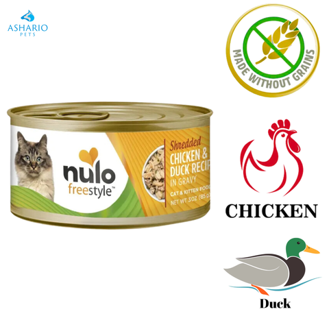 Nulo Freestyle - Nourriture en conserve pour chats au poulet et au canard râpés - 3 oz