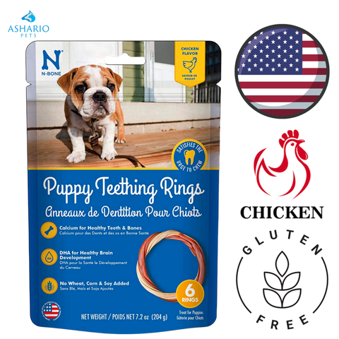 NPIC - Anneaux de dentition au goût de poulet pour chiots - 6,12 oz