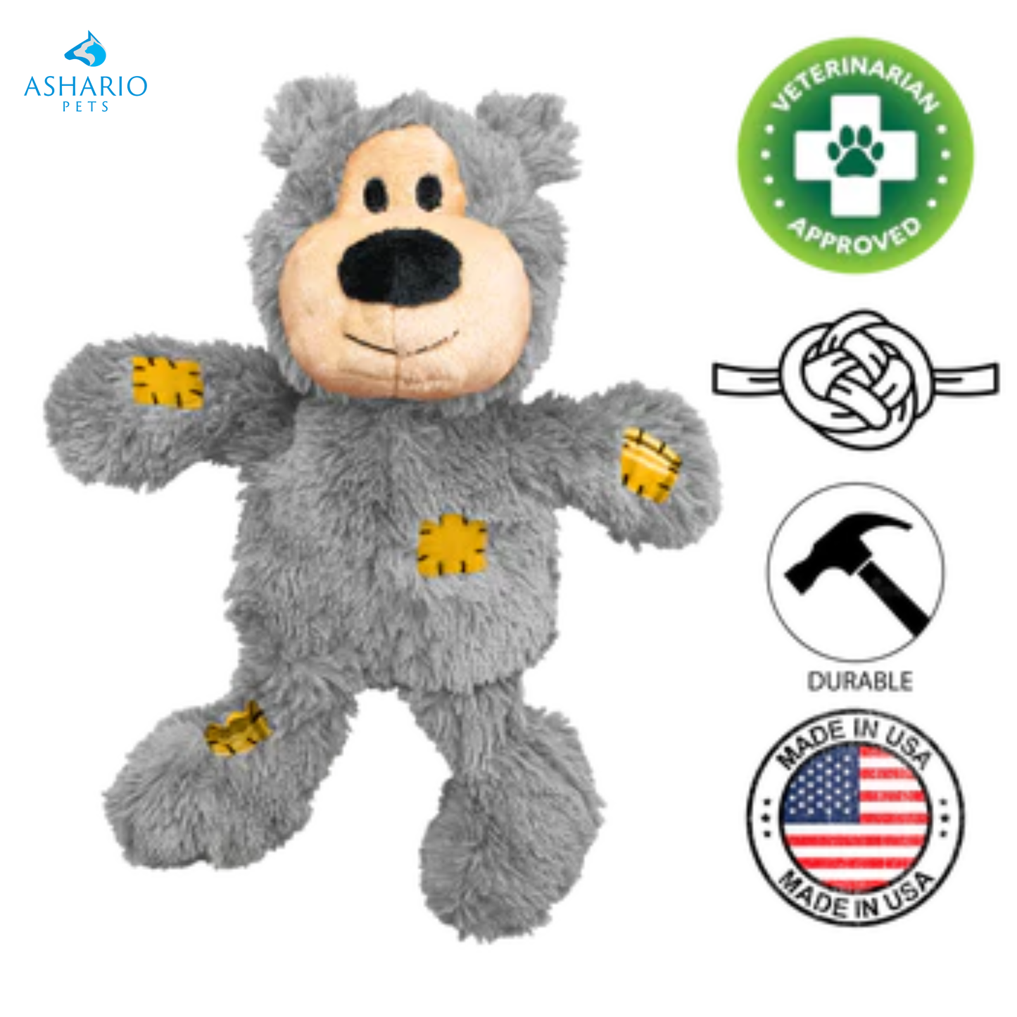 KONG - Jouet pour chien en forme d'ours Wild Knots