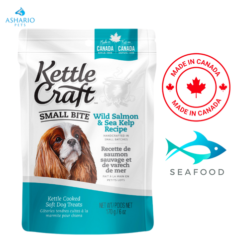 Kettle Craft - Friandises pour chiens au saumon sauvage et au varech - 170 grammes