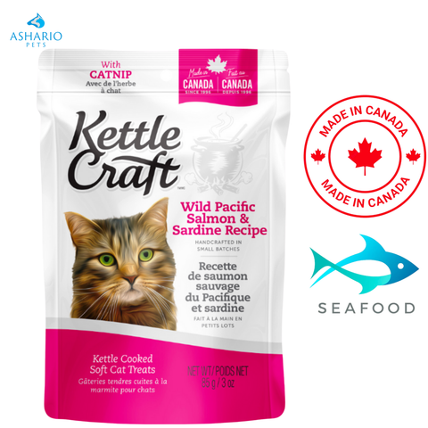 Kettle Craft - Friandises pour chats au saumon sauvage du Pacifique et aux sardines - 85 grammes