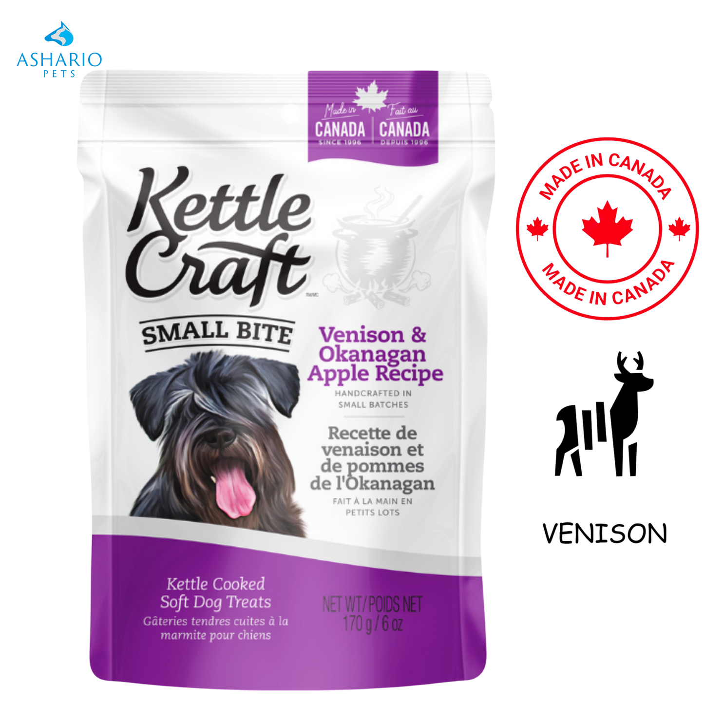 Kettle Craft - Venison And Okanagan Apple Small Bite Dog Treats