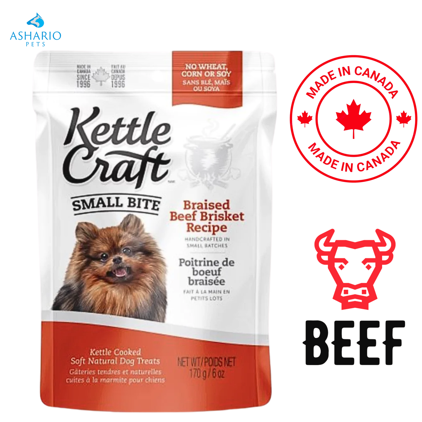 Kettle Craft - Braised Beef Brisket Small Bite Dog Treats — main