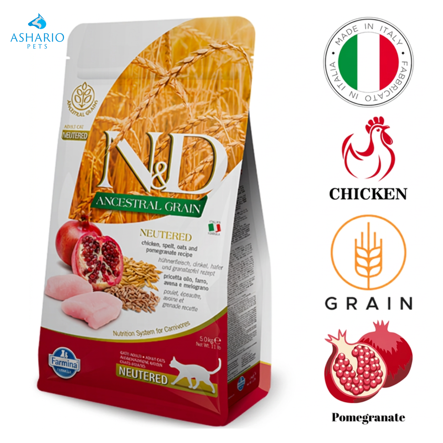 Farmina - Ancestral Grain Chicken & Pomegranate Neutered Dry Cat Food — view 2