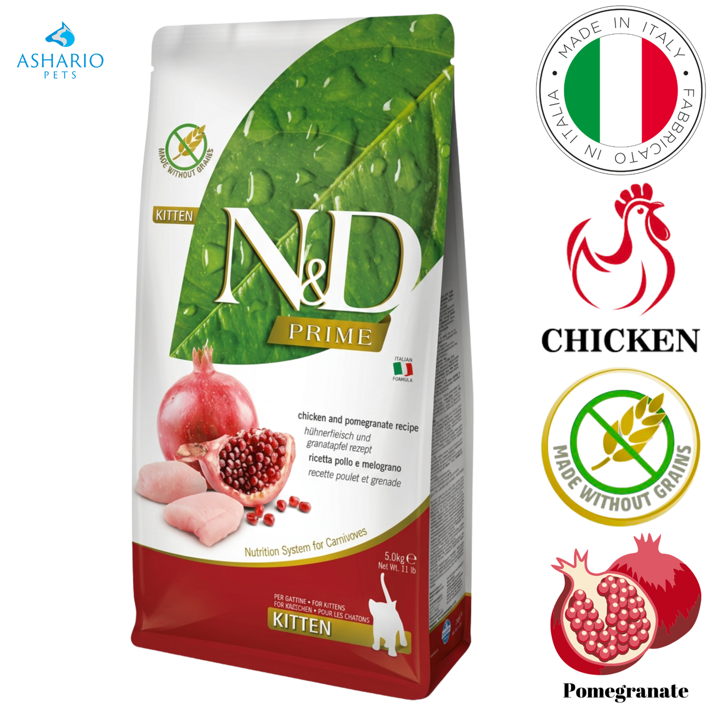 Farmina - Chicken & Pomegranate Kitten Dry Cat Food — view 2