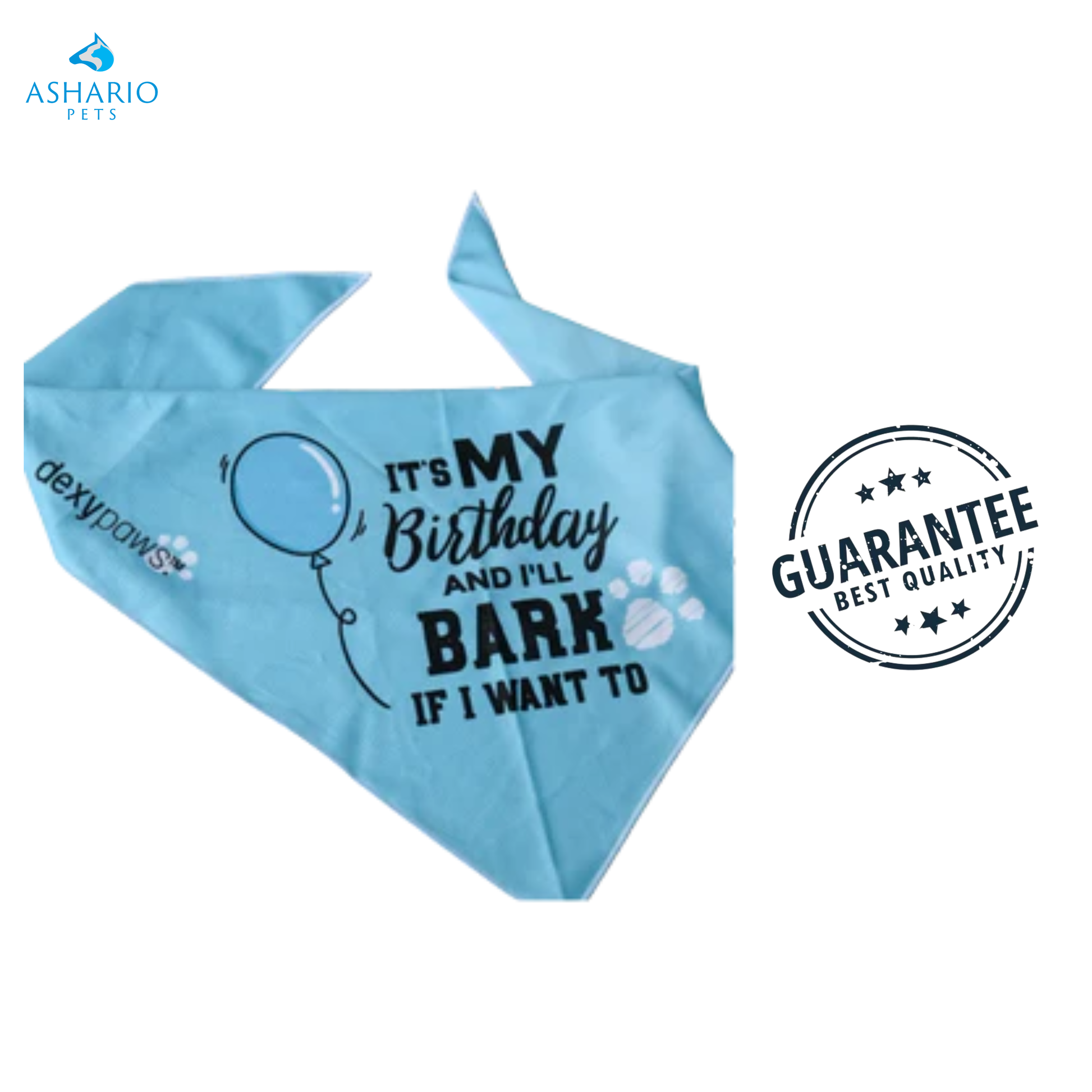 Dexypaws - Birthday Bandana "It'S My Birthday I'Ll Bark If I Want To" — view 2