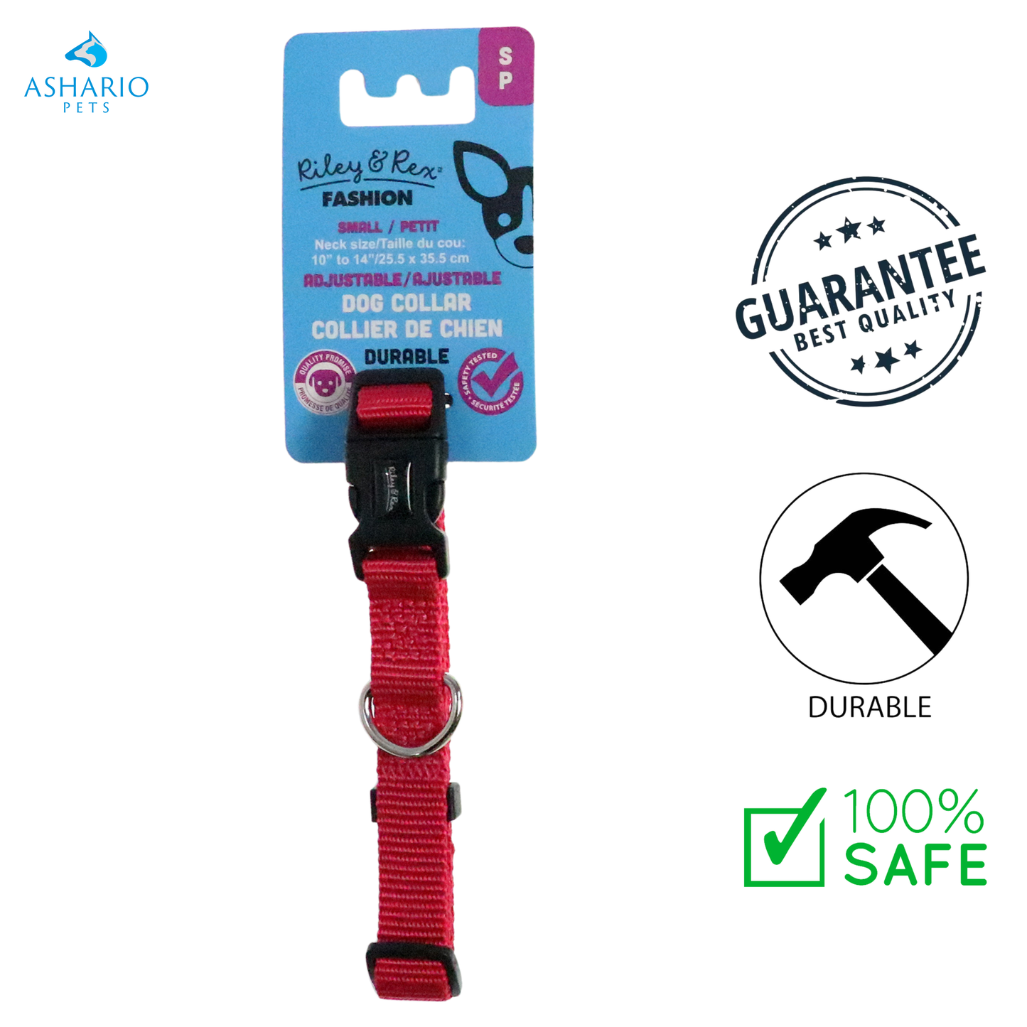 Riley & Rex - Solid Nylon Dog Collar
