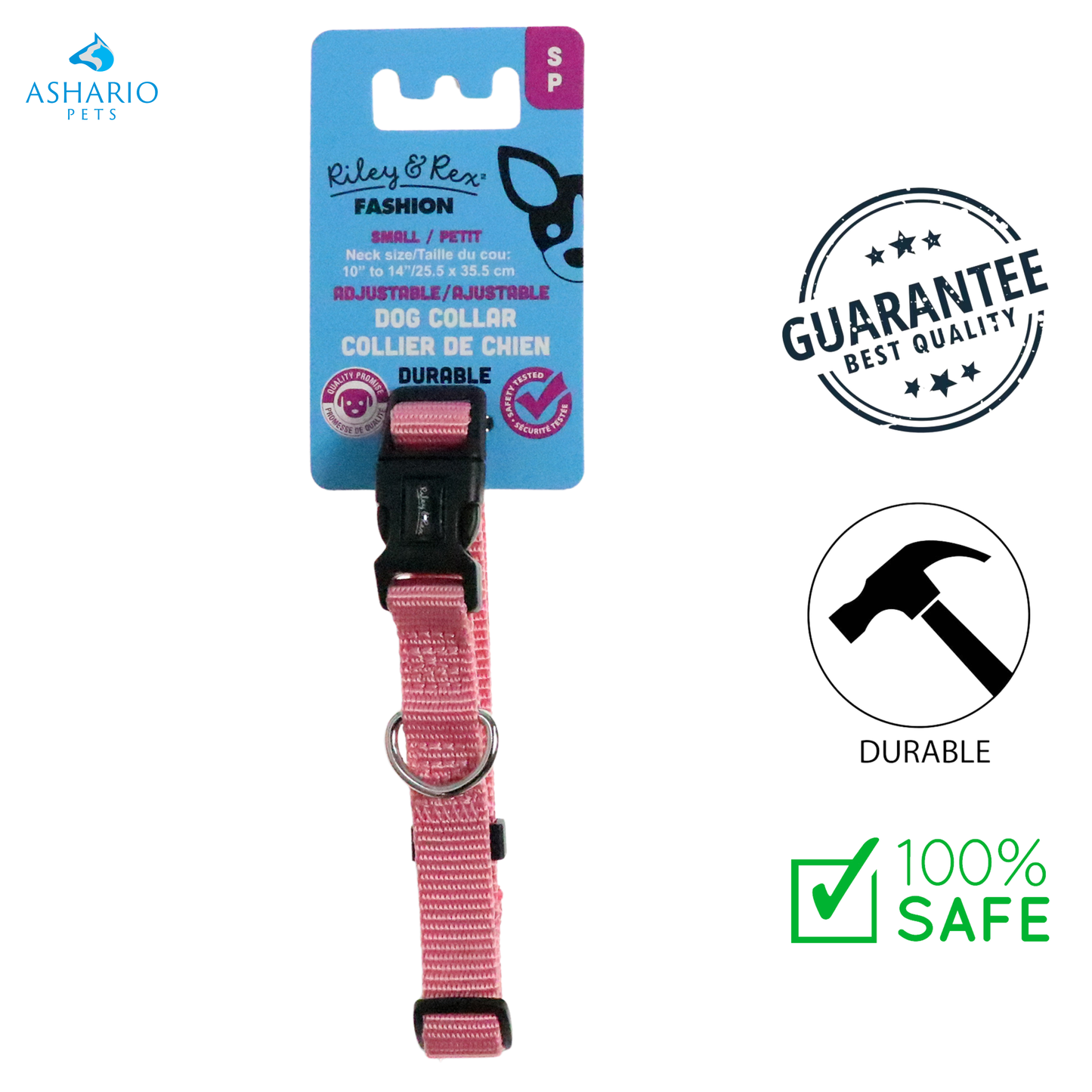 Riley & Rex - Solid Nylon Dog Collar