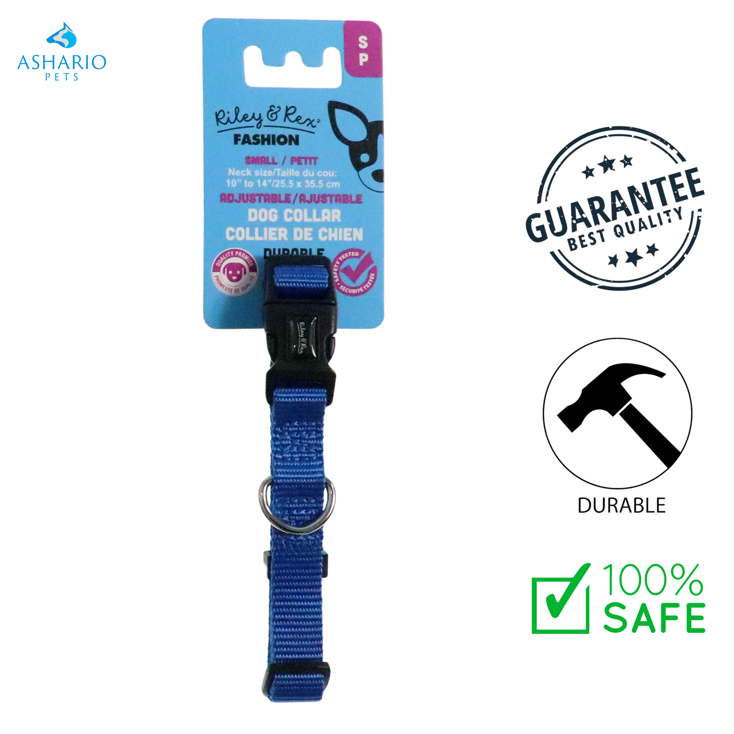 Riley & Rex - Solid Nylon Dog Collar