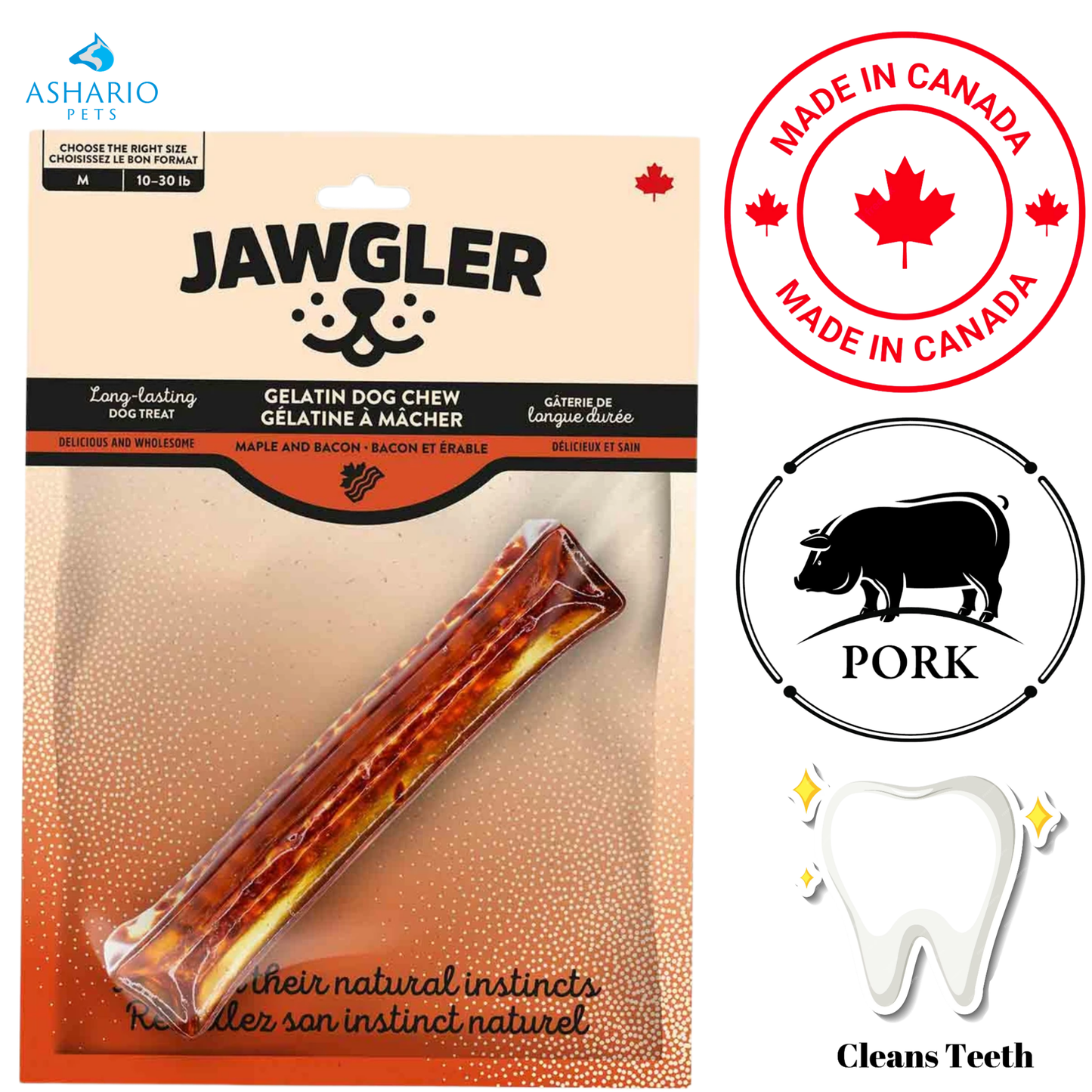 Jawgler - Bacon & Maple Gelatin Dog Chew