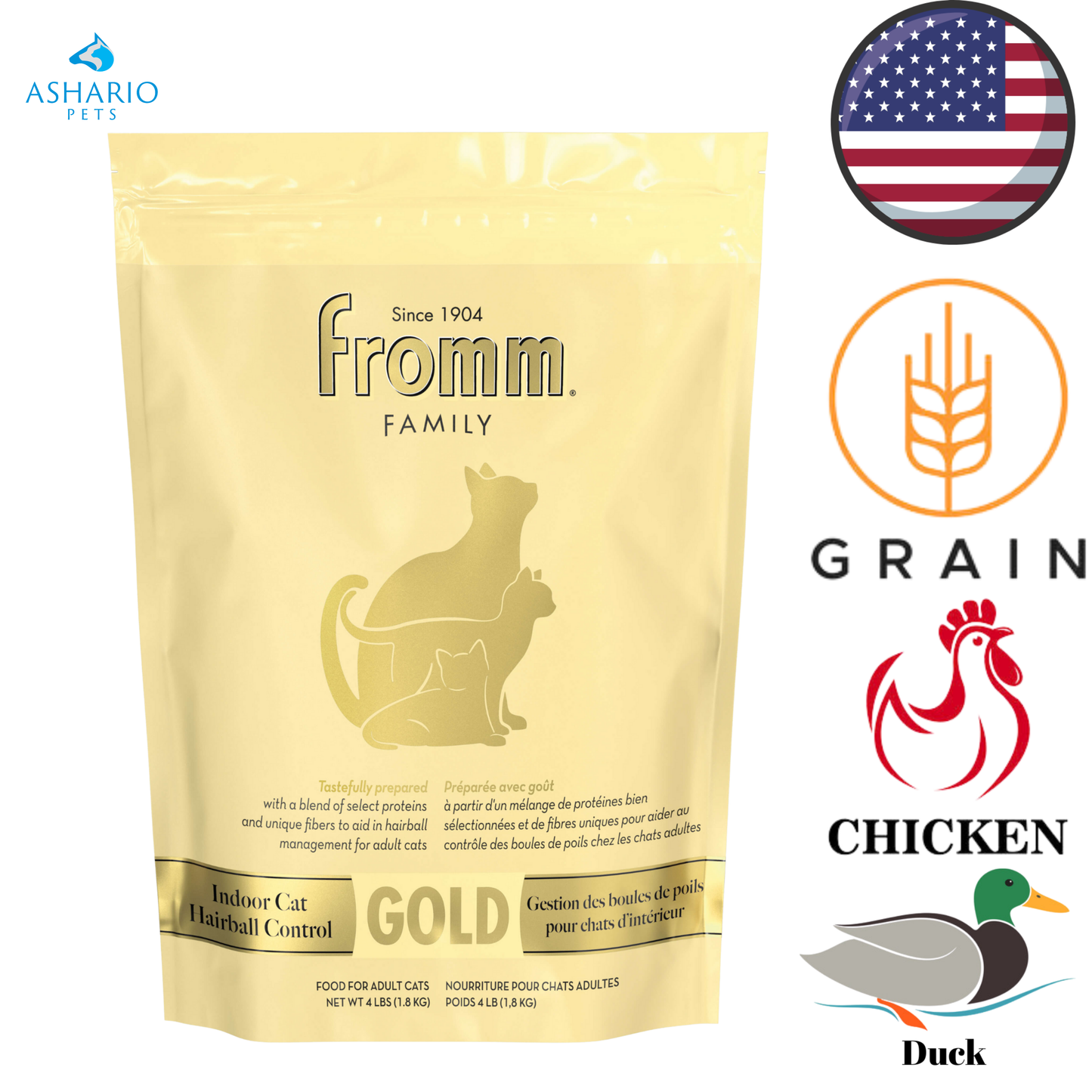 Fromm - Gold Indoor Hairball Control Adult Dry Cat Food