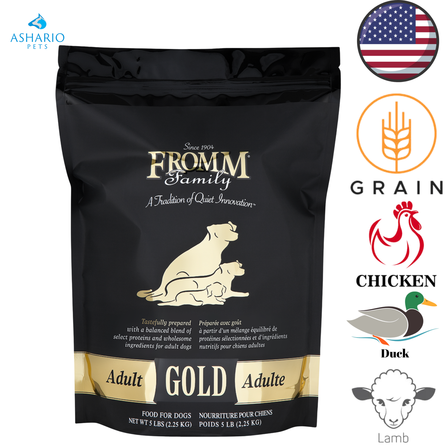 Fromm - Croquettes pour chiens adultes Gold - 5 lb