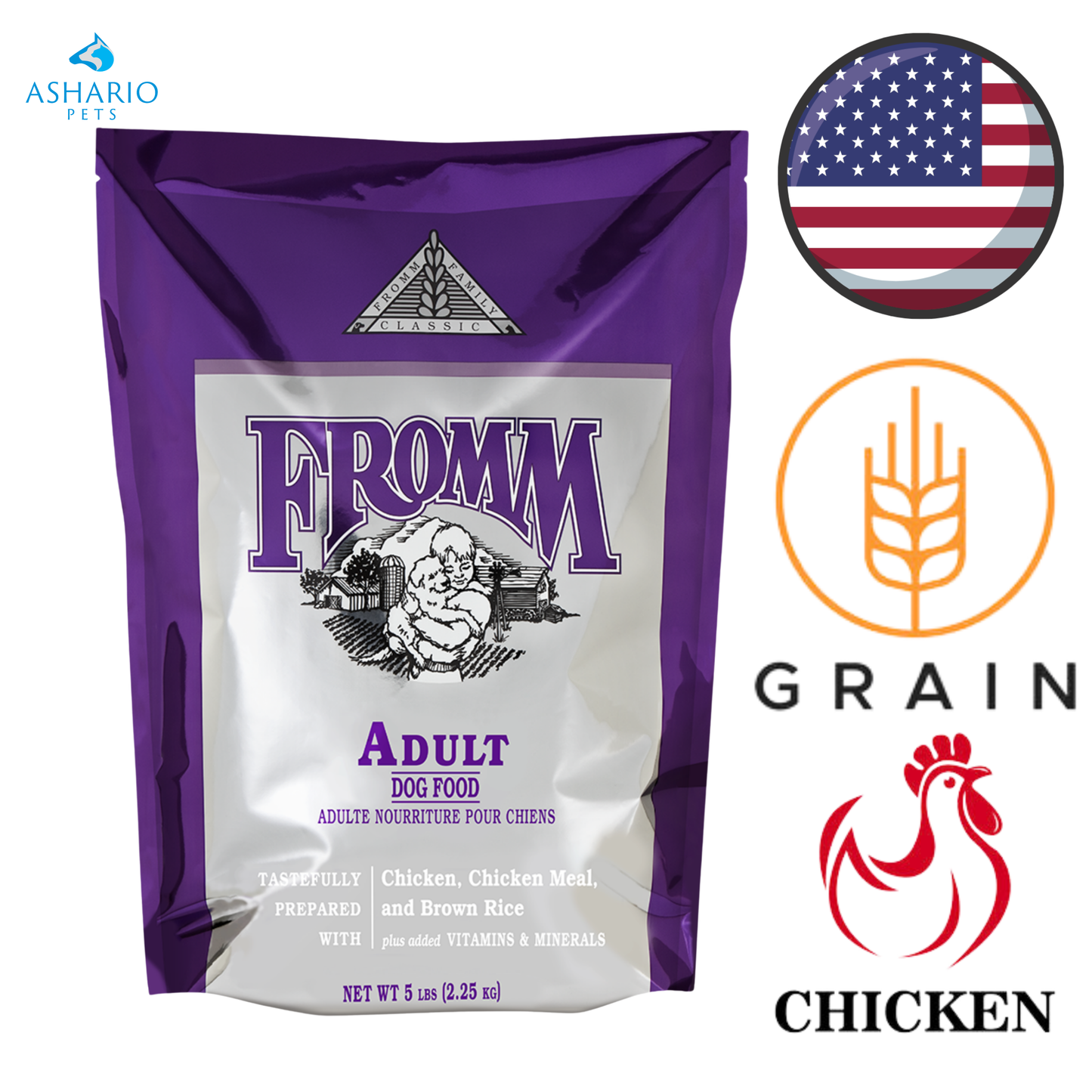 Fromm - Croquettes classiques pour chiens adultes - 5 lb
